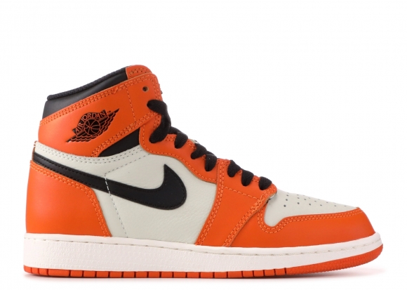 Air Jordan 1 Retro High Og Bg (Gs) "Shattered Backboard Away" Orange Blanc Noir (575441-113)