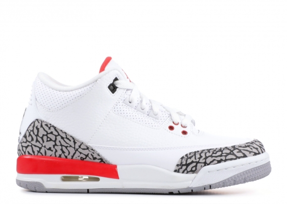 Air Jordan 3 Retro Bg "Katrina" Blanc Rouge (398614-116)