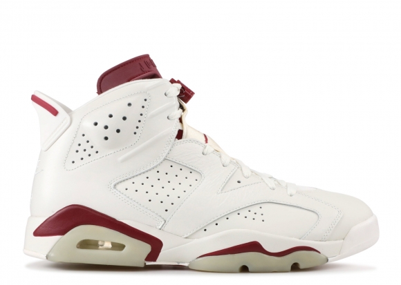 Air Jordan 6 Retro "Maroon" Blanc Rouge (384664-116)