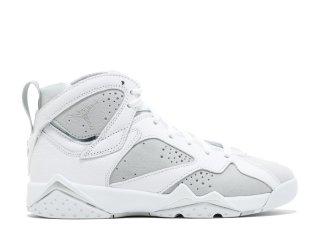 Air Jordan 7 Retro Bg (Gs) "Pure Money" Blanc (304774-120)