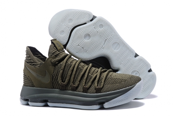 Nike KD X 10 Olive Blanc