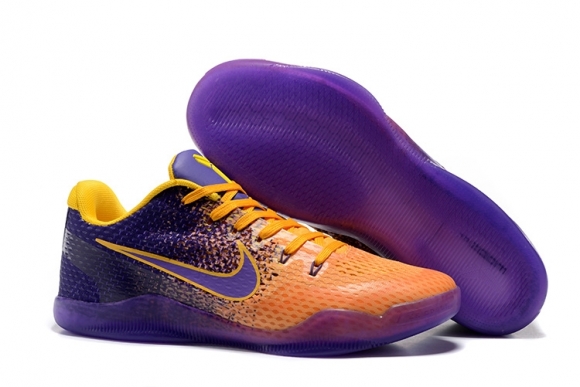 Nike Kobe XI 11 Em Pourpre Jaune