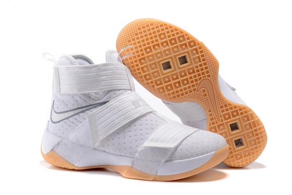 Nike Lebron Soldier X 10 Blanc Métallique Argent