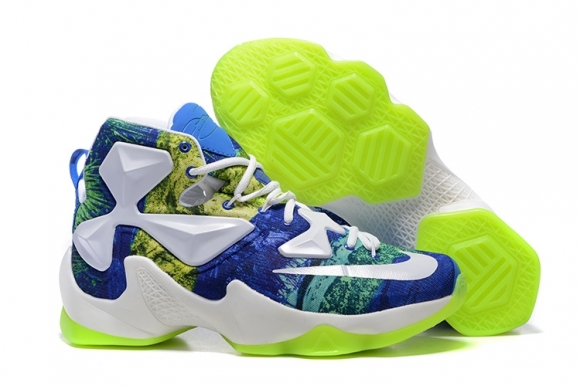 Nike Lebron XIII 13 Blanc Bleu Volt