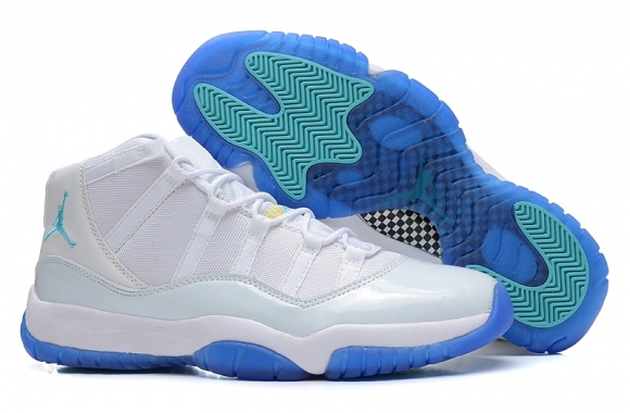 Air Jordan 11 Blanc Jaune Bleu