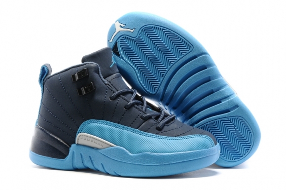 Air Jordan 12 Bleu Gris Enfant