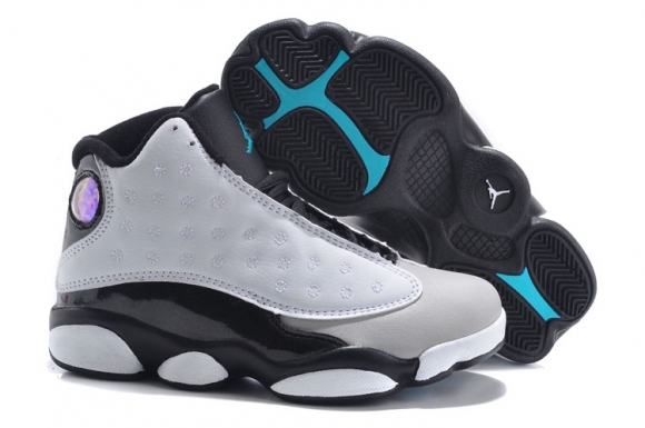 Air Jordan 13 Blanc Noir Bleu Enfant