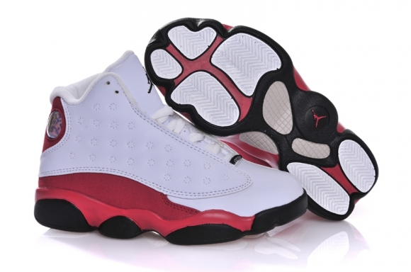 Air Jordan 13 Blanc Rouge Enfant