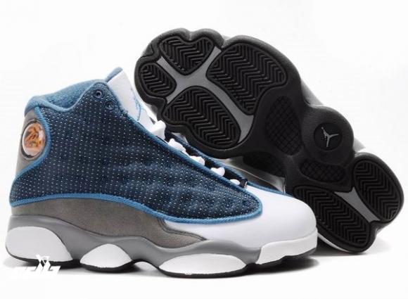 Air Jordan 13 Bleu Gris Blanc Enfant