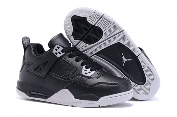 Air Jordan 4 Blanc Noir Enfant