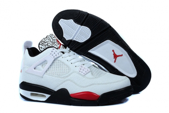 Air Jordan 4 Blanc Rouge Noir