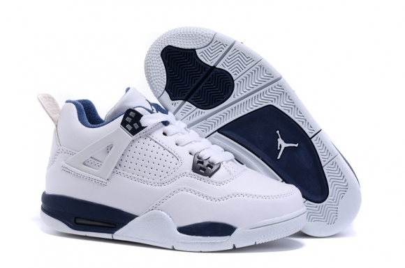 Air Jordan 4 Bleu Blanc Enfant