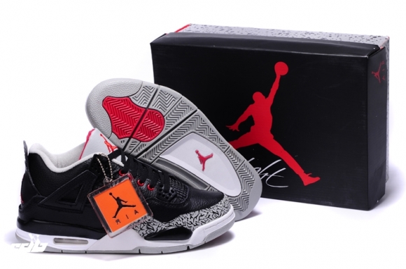 Air Jordan 4 Noir Gris Rouge