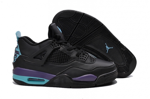 Air Jordan 4 Noir Pourpre Vert