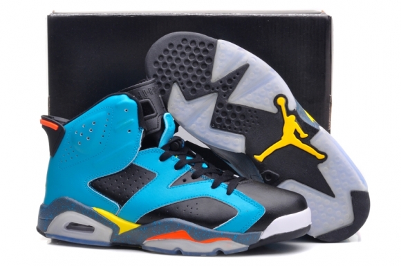 Air Jordan 6 Bleu Noir Jaune