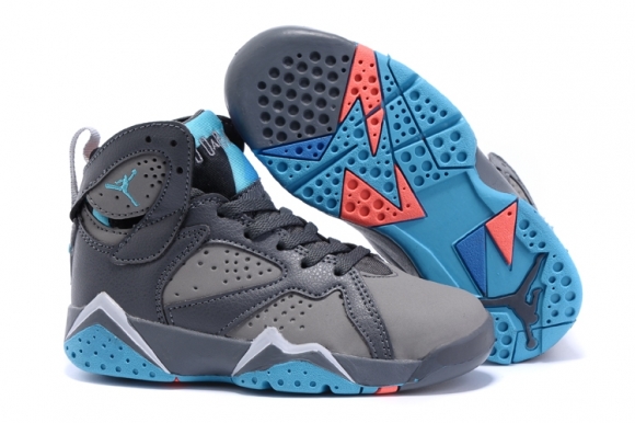 Air Jordan 7 Gris Bleu Enfant