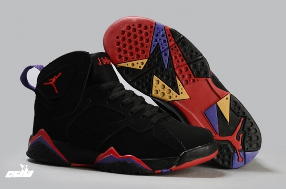 Air Jordan 7 Noir Pourpre Orange