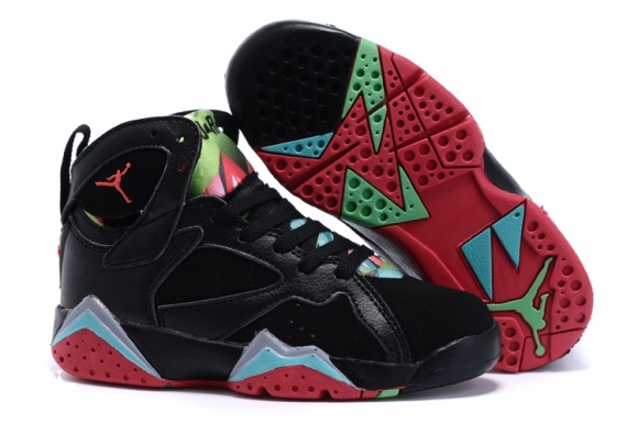 Air Jordan 7 Noir Vert Enfant