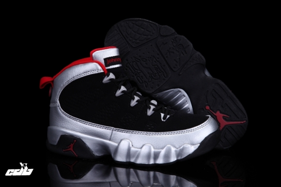 Air Jordan 9 Argent Noir Enfant