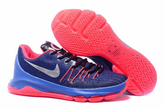 Nike KD 8 Foncé Bleu Rouge