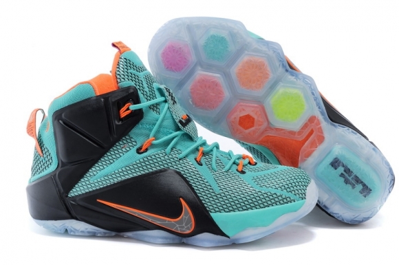 Nike Lebron 12 Bleu Orange Noir