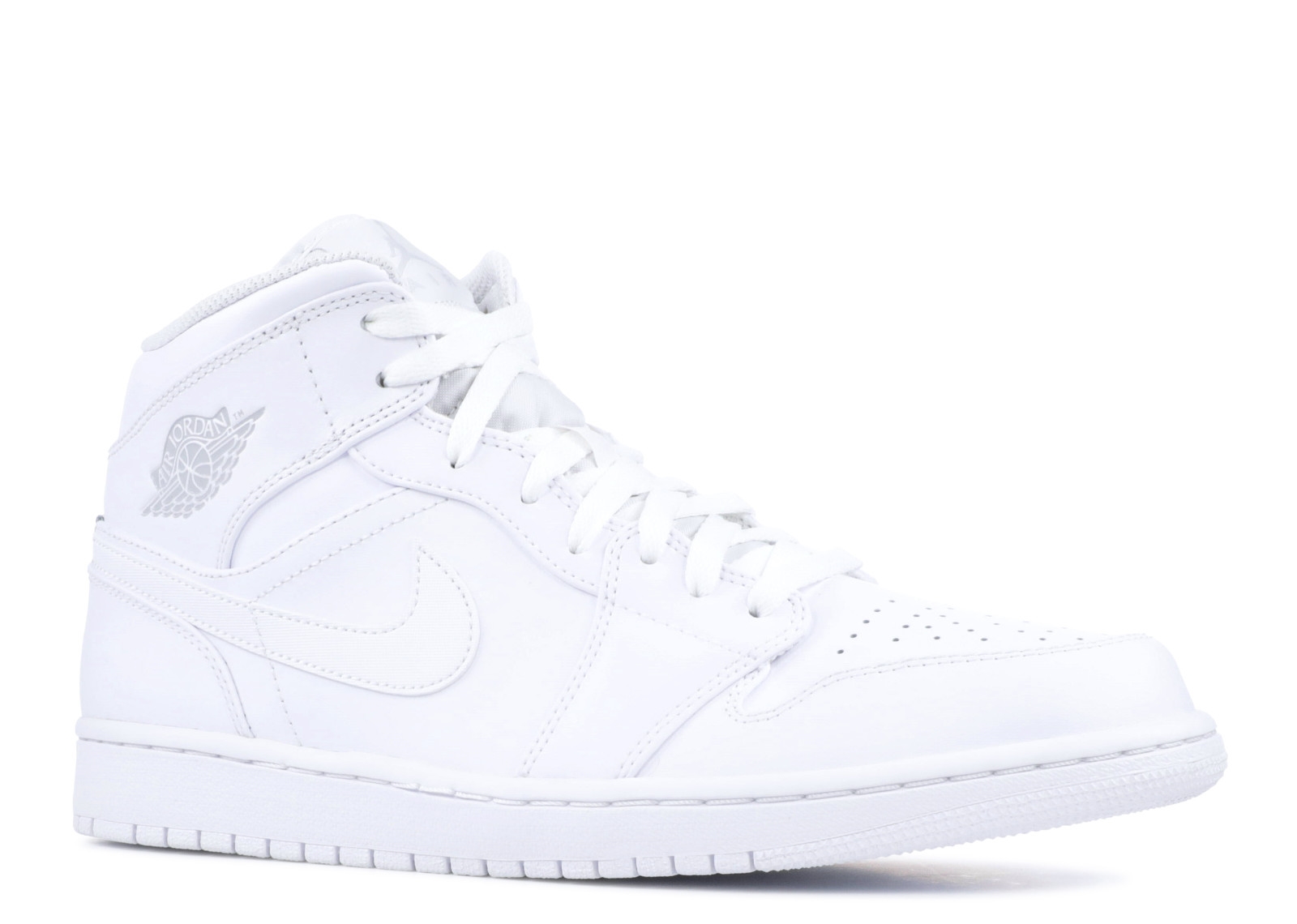 Achat / Vente Air Jordan 1 Mid Blanc (554724-104) Chaussure de Basket ...