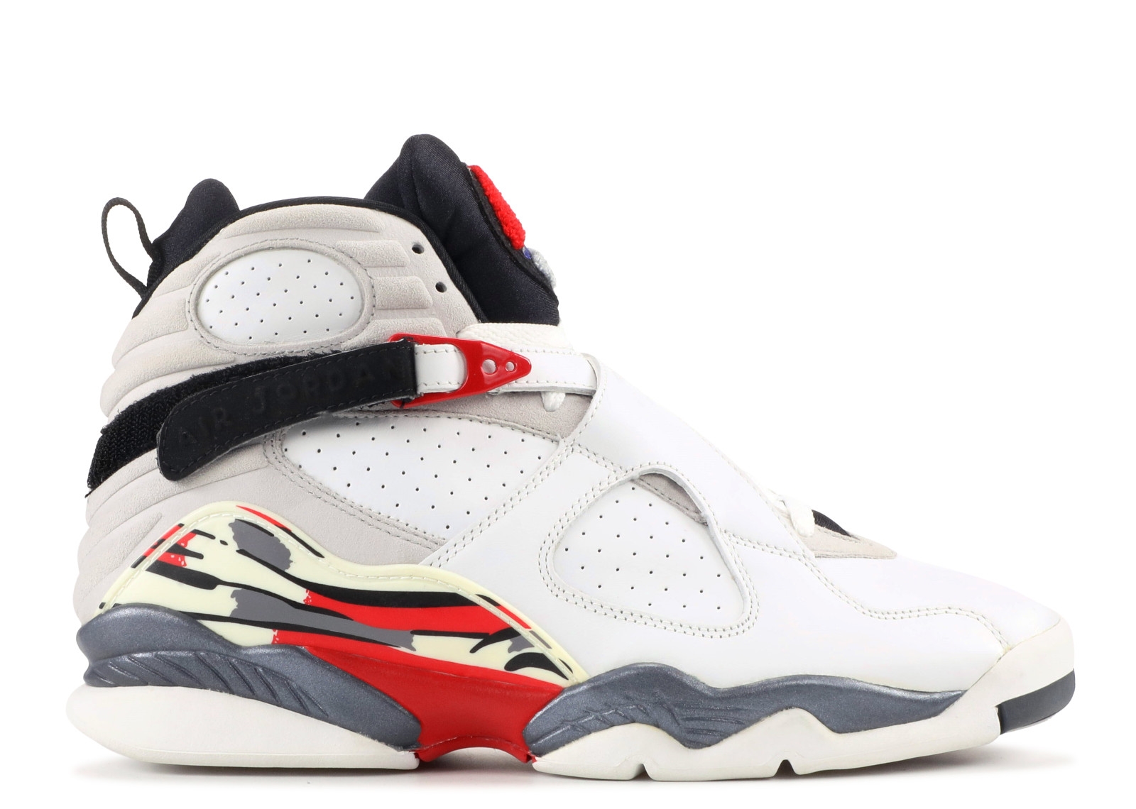 Achat / Vente Air Jordan 8 Retro Blanc Rouge Gris (305381-101 ...