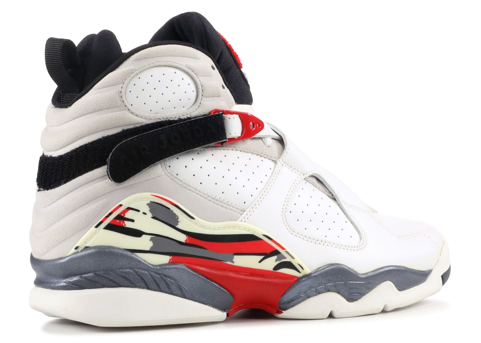 Achat / Vente Air Jordan 8 Retro Blanc Rouge Gris (305381-101 ...