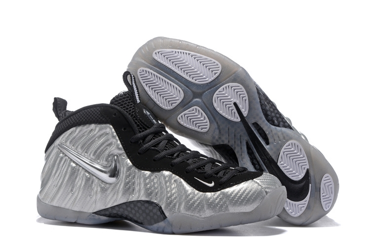 nike air foamposite silver