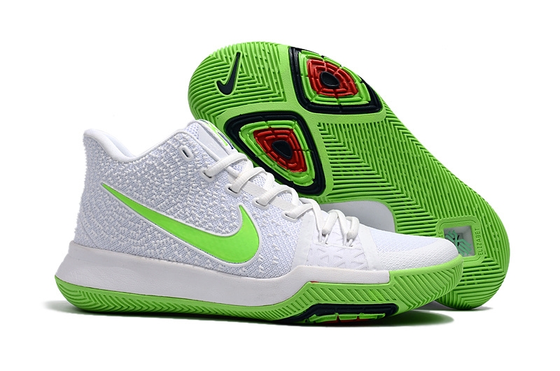 Achat / Vente Nike Kyrie Irving III 3 Mountain Dew Blanc Vert Chaussure ...